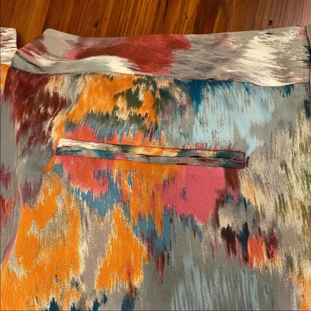 BCBGMaxAzria Flowy Wide Leg Pants in Tie-Dye Print (Sz. S) - Picture 2 of 9